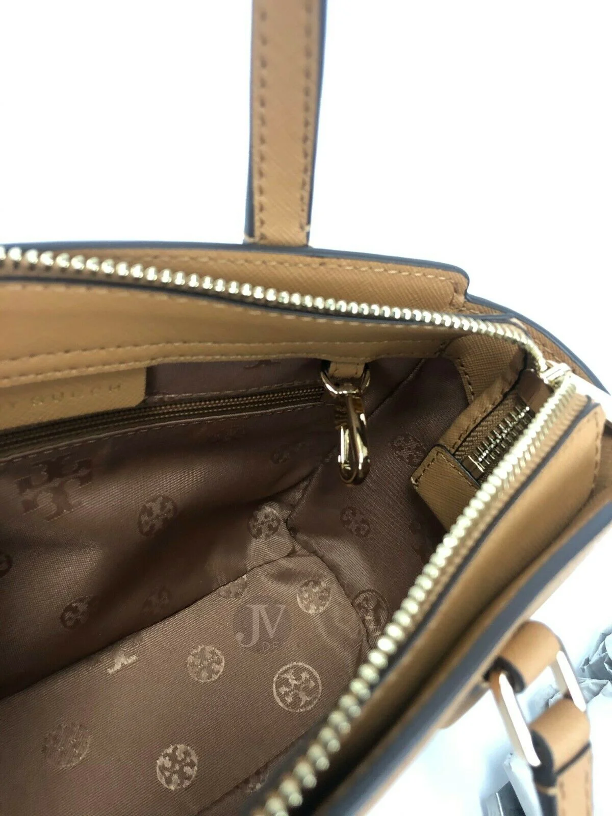 Tory Burch Women's Emerson (64189) Saffiano Leather Mini Top Zip Tote Handbag