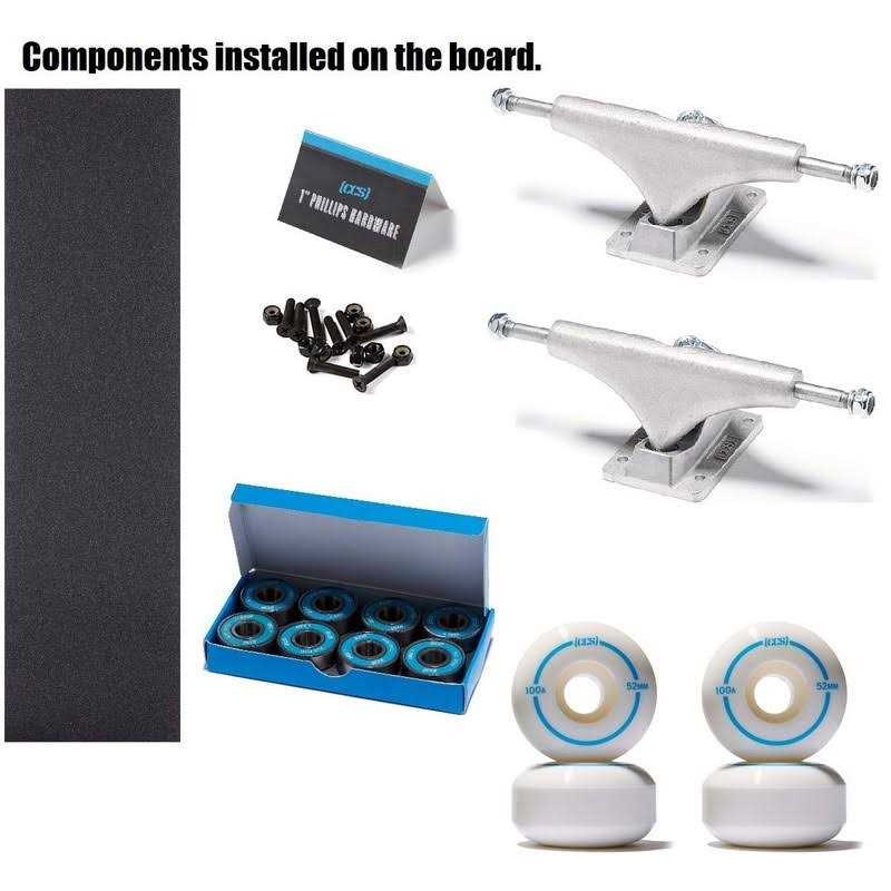 [CCS] Logo Skateboard Complete Maple Wood Professional Grade - Sports Supplies Online Store