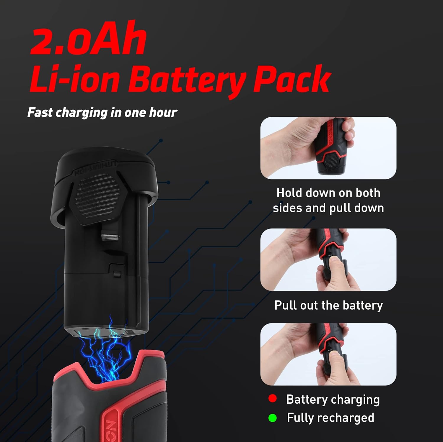 KINGNOVA 12V Cordless Buffer Polisher for Car Detailing Variable Speed 2 in 1 Polisher & Sander 2.0Ah Battery & Fast Charger 0-2800/8300 RPM Buffer
