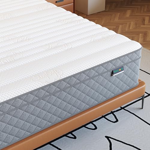 Full Mattress, 12 Inch Full Size Mattress with Cooling-Gel Memory Foam &Pocket Spring Hybrid, CertiPUR-US Certified, Medium Firm