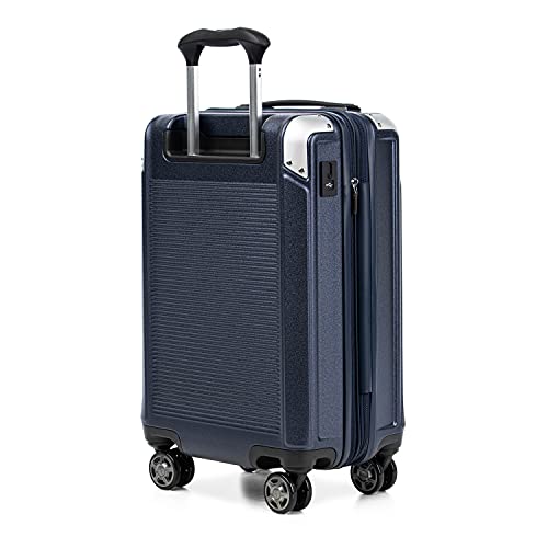 Travelpro Platinum Elite Hardside Expandable Carry on Luggage, 8 Wheel Spinner, TSA Lock, Hard Shell Polycarbonate Suitcase, Metallic Sand