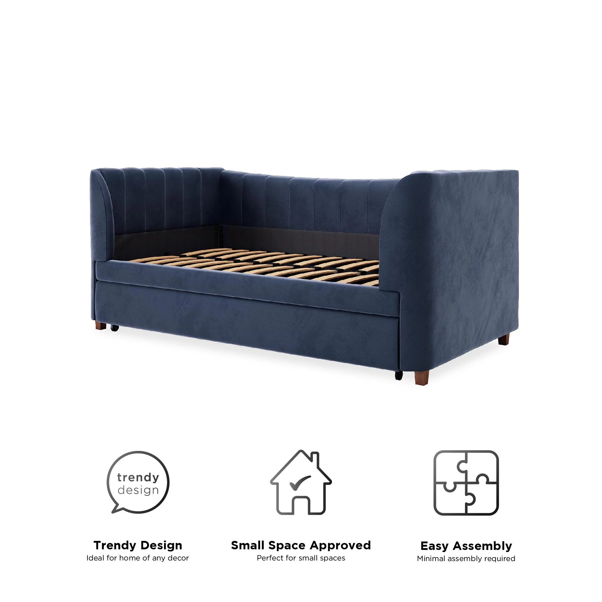 Little Seeds Valentina Upholstered Daybed with Trundle