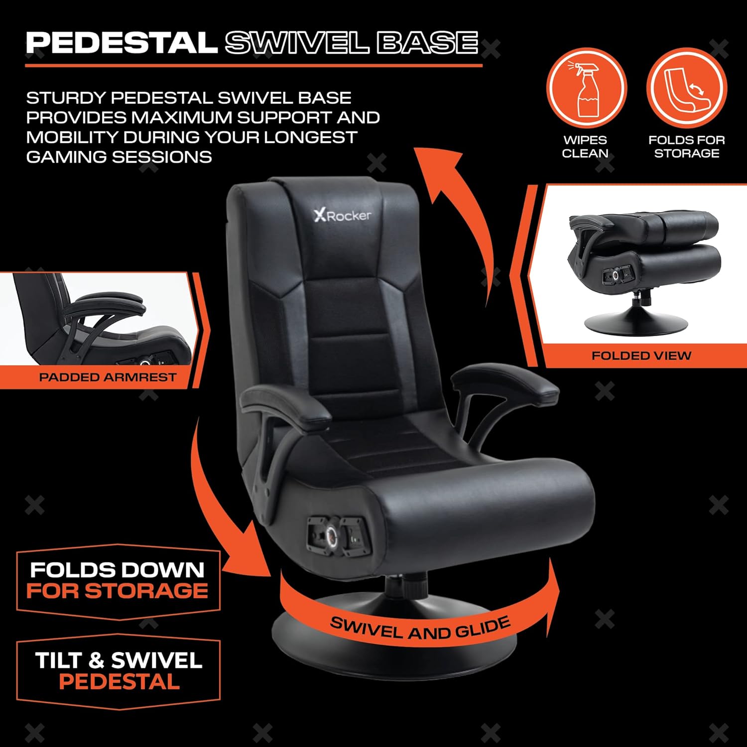 X Rocker 5111501 Sphynx 2.1 Wireless-Black