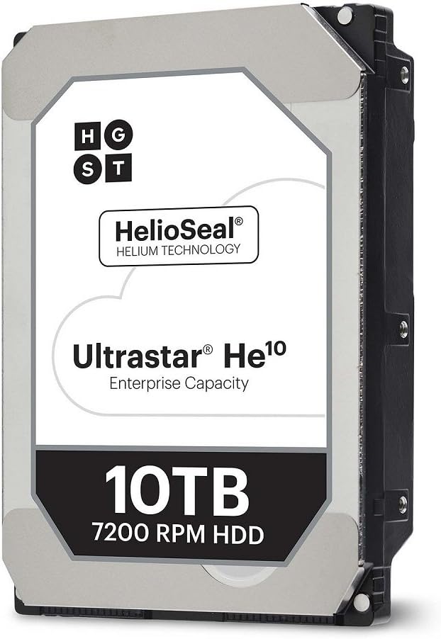 HGST Ultrastar He10 | HUH721010ALN600 | 0F27502 | 10TB 7200 RPM 256MB Cache SATA 6.0Gb/s 3.5 4Kn Helium Platform Enterprise Hard Drive Bare Drive