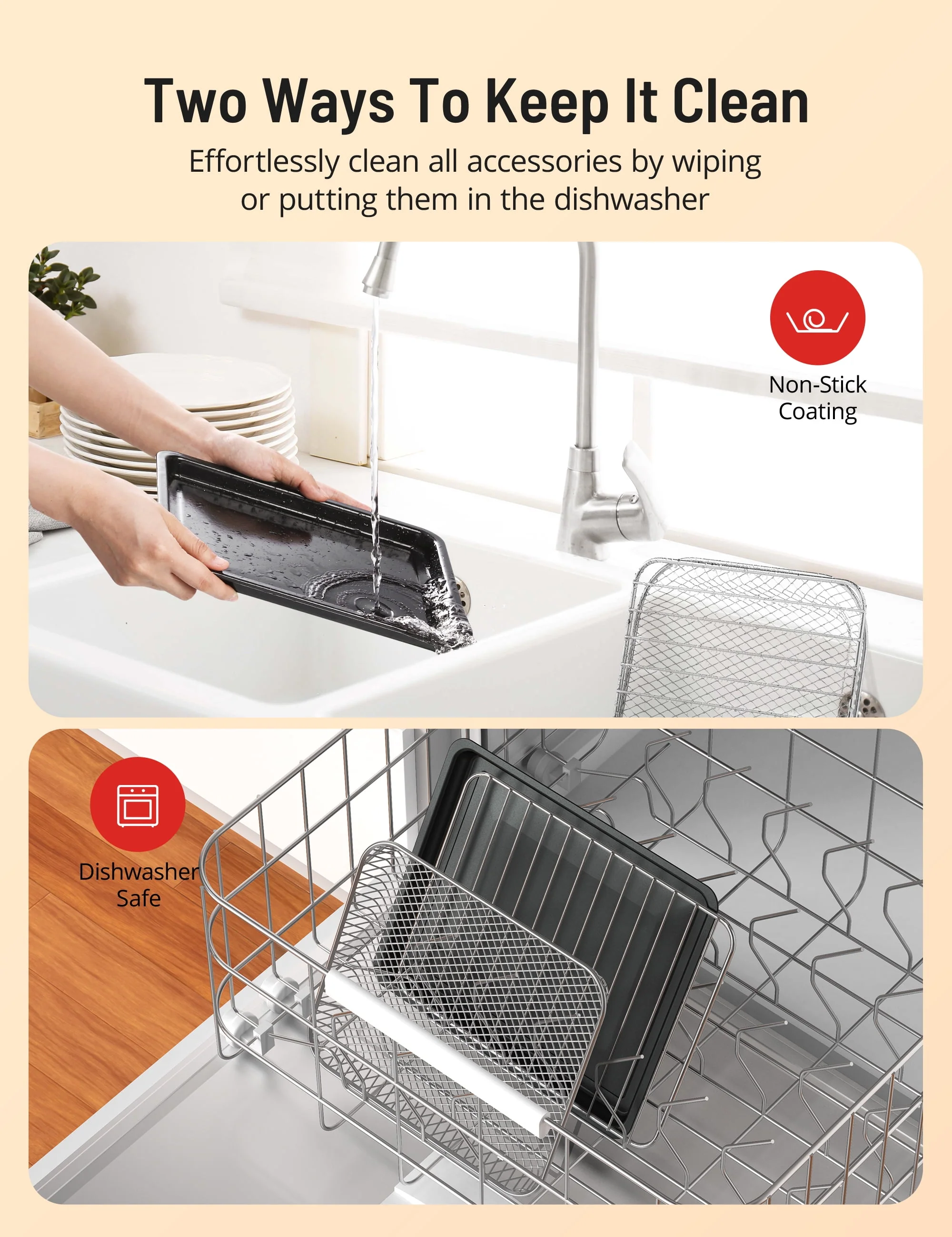 TaoTronics Air Fryer | 1700W 14.8 Quart | 9 in 1 Air Fryer Oven | Oil-less Cooker with Rotisserie Shaft