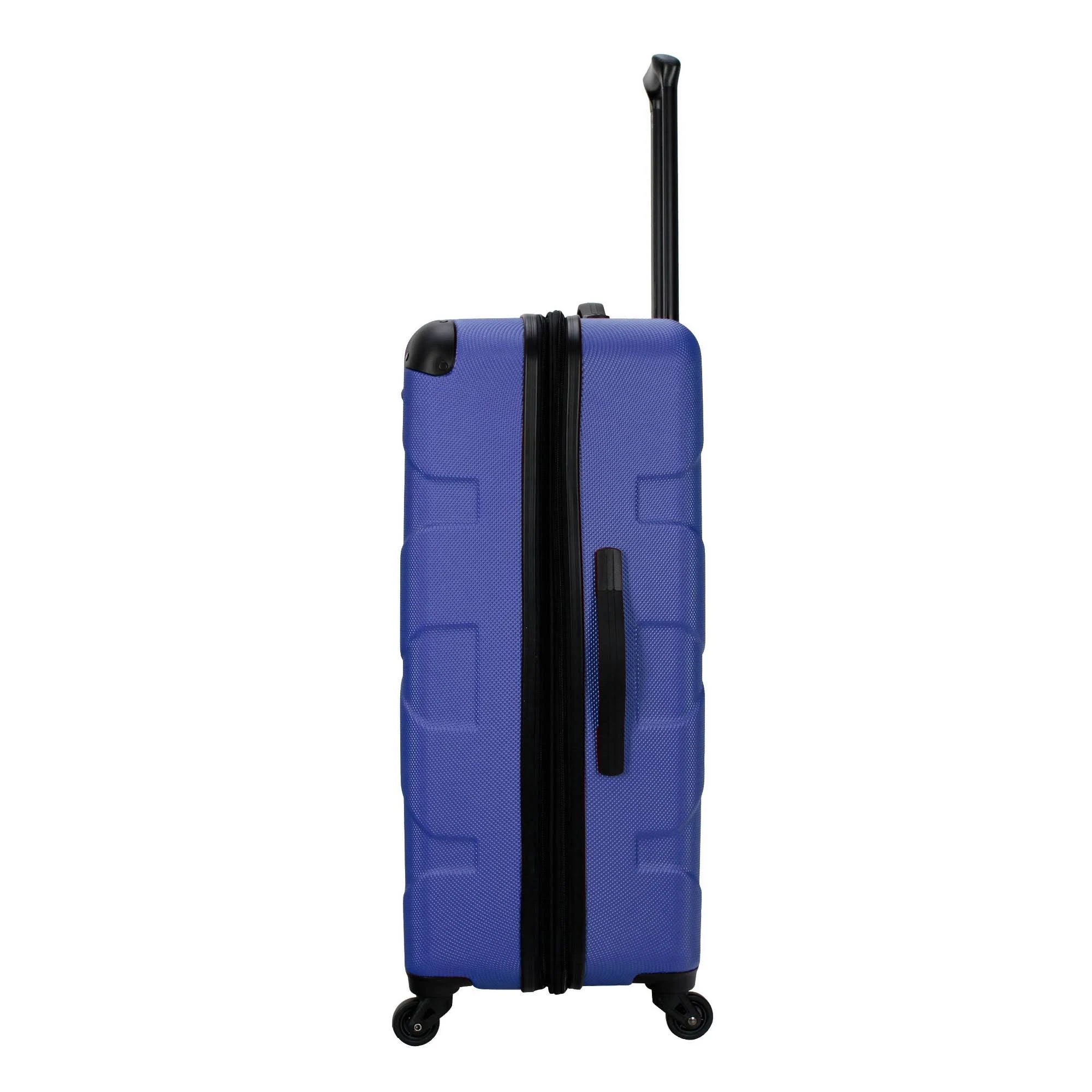 Skyline 28x22 Hardside Spinner Checked Suitcase - Blue, Adult Unisex
