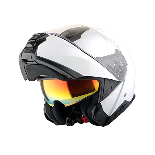 Martian Motorcycle Modular Full Face Helmet Flip up Dual Visor Sun Shield: HG362 Matt Black
