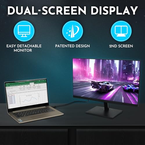 GAMERSBOX Portable Gaming Monitor - 21.5" FHD IPS Display (max. 75Hz, FreeSync), Tough IP65 Hard Shell Case, Compatible with PS4/PS5 Xbox, HDMI Cable