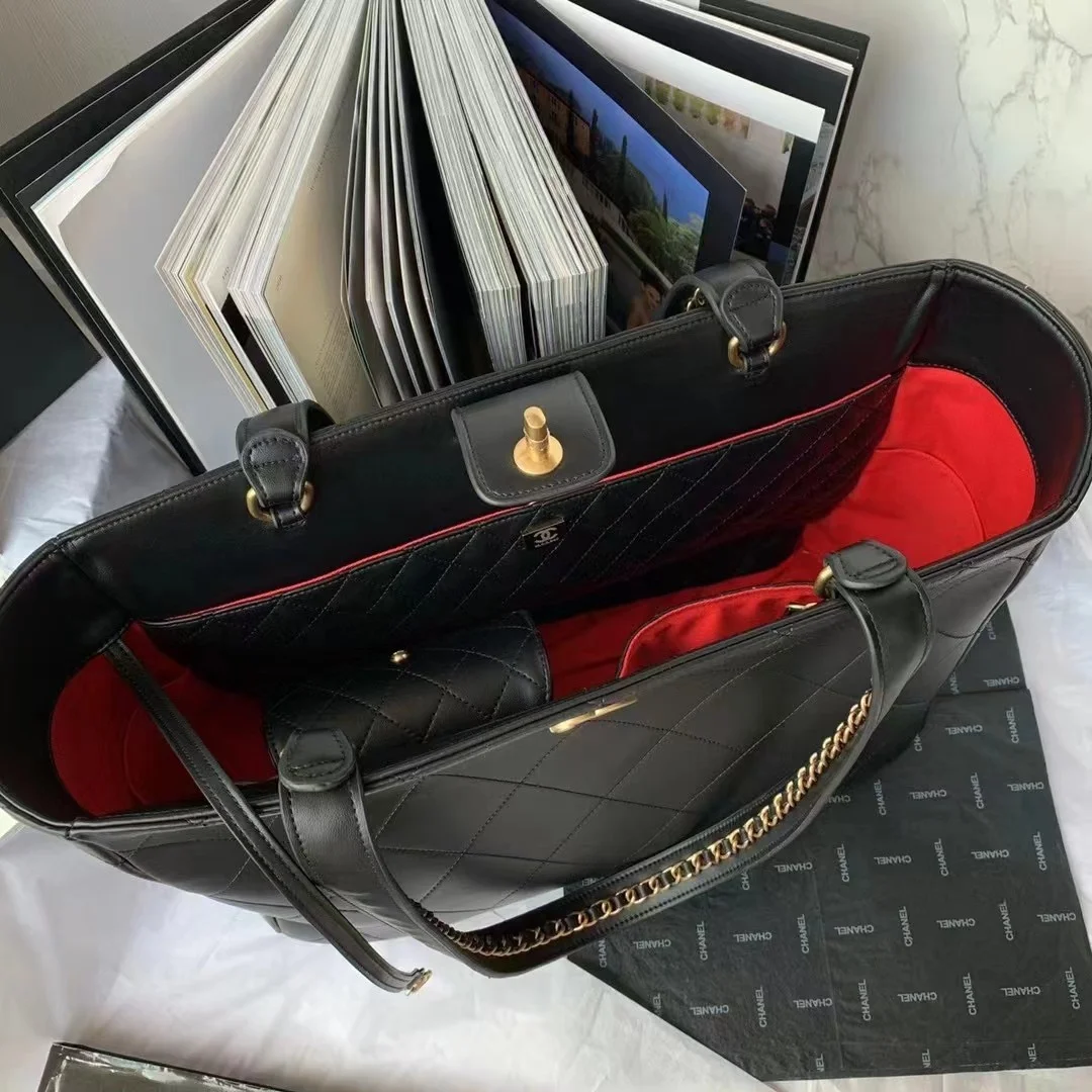 Chanel Shopping Bag Black For Women, Women&rsquo;s Bags 14.4in/37cm AS3508 B08867 94305