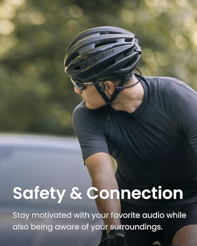 SHOKZ OpenRun - Open-Ear Bluetooth Bone Conduction Sport Headphones, Sweat Resistant Wireless Earphones for Workouts and Running, Built-in Mic