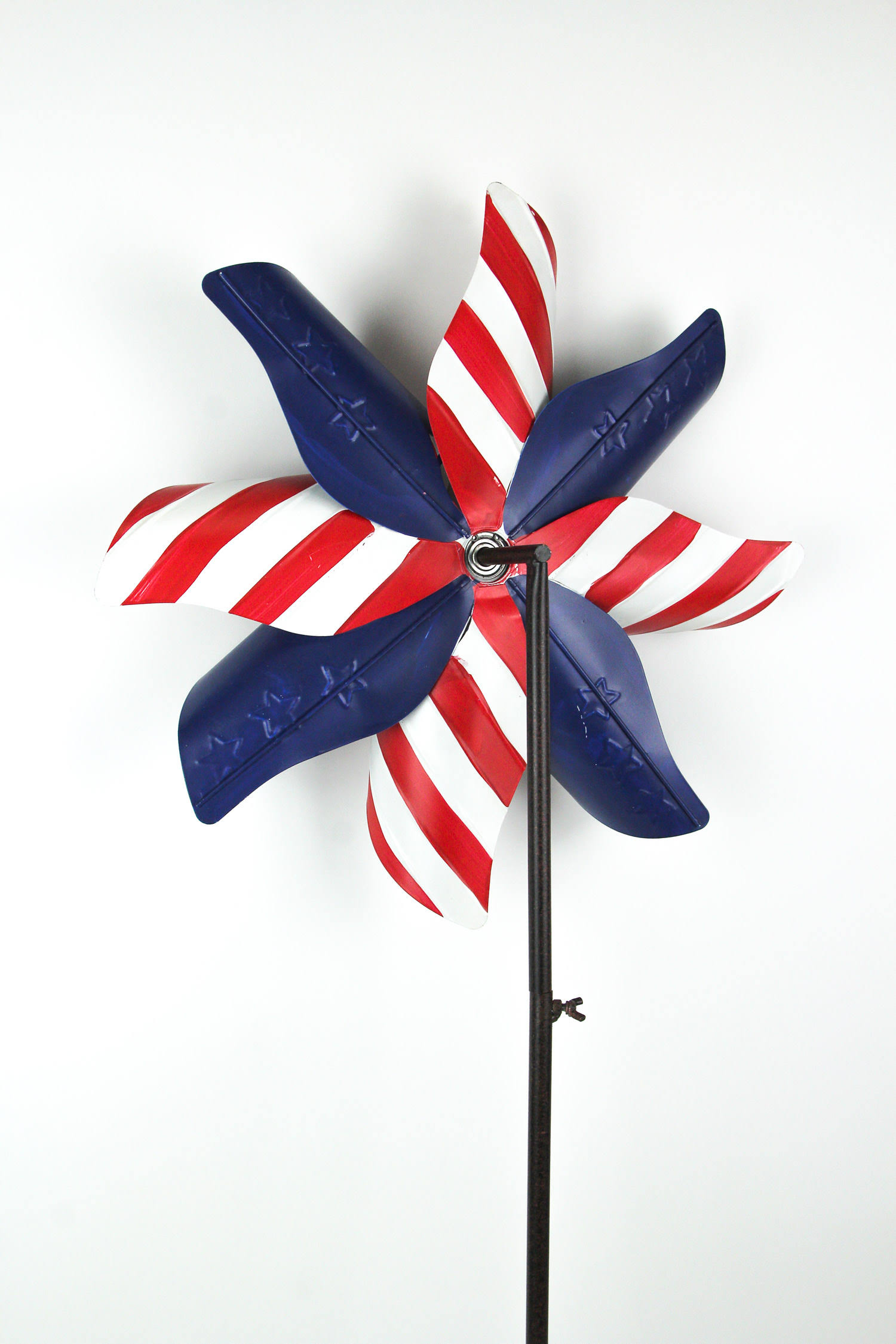 Gerson 63x22 Metal Americana Pinwheel Wind Spinner
