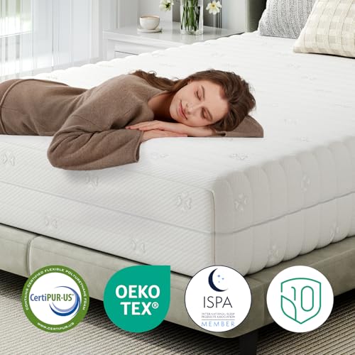 Novilla King Size Mattress 14 Inch, Hybrid Mattress King for Motion Isolation, Gel Memory Foam with Pressure Relief for Cool Night Sleep