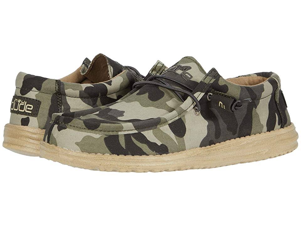 Hey Dude Men&s Wally Canvas Camo - 9 M
