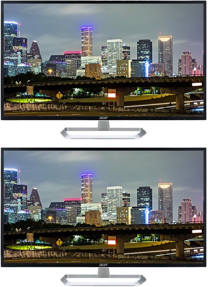 acer EB321HQ 32-inch 1080P Full HD IPS 60 Hz 4 ms LED Backlit Widescreen LCD Monitor, 2-Pack Bundle with Eye Care, VGA, HDMI, black