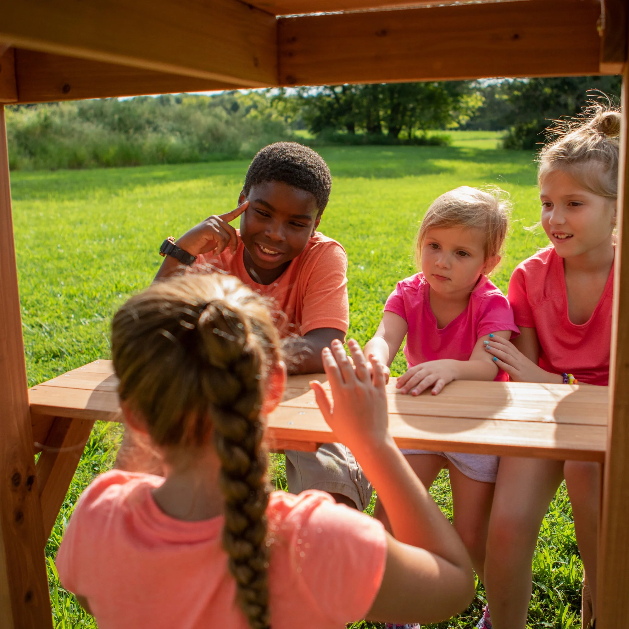 Backyard Discovery Belmont All Cedar Wood Playset Swing Set