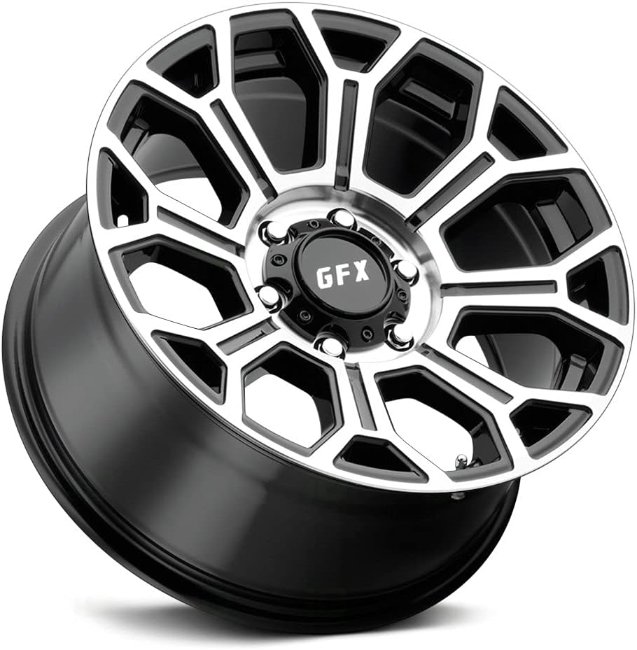G-FX TR19 Custom Wheel - 20x10, -19 Offset, 6x139.7 Bolt Pattern, 106.2mm Hub - Gloss Black with Machined Face Rim