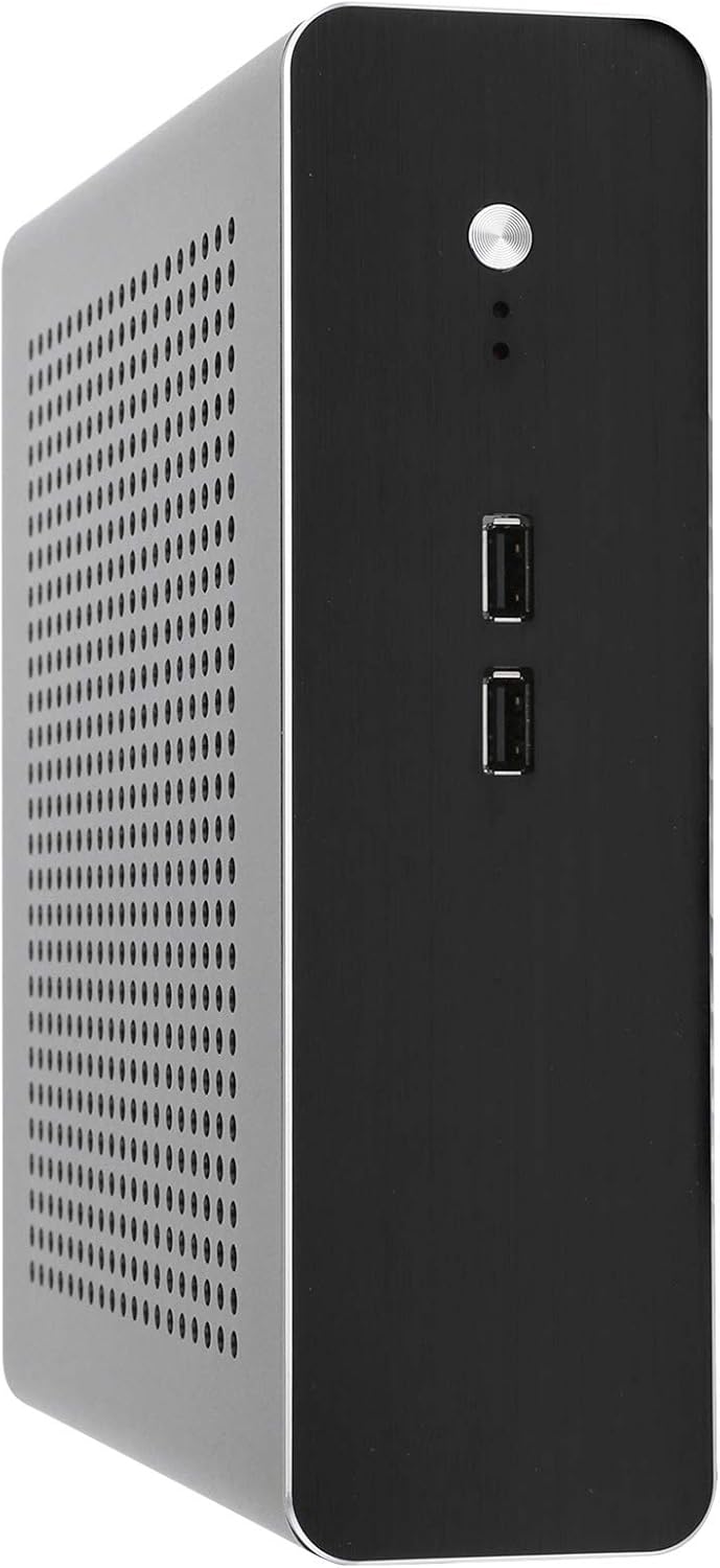 Mini ITX Gaming PC Case, G60S HTPC Chassis Full Aluminum DC?at Power Supply Computer Case for Mini-ITX 170x170mm