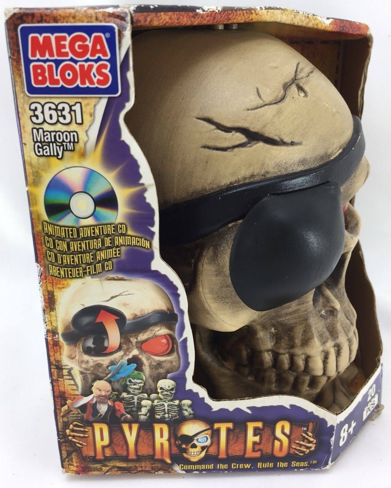 Mega Bloks Pyrates Skull Cave Maroon Gally Pirates