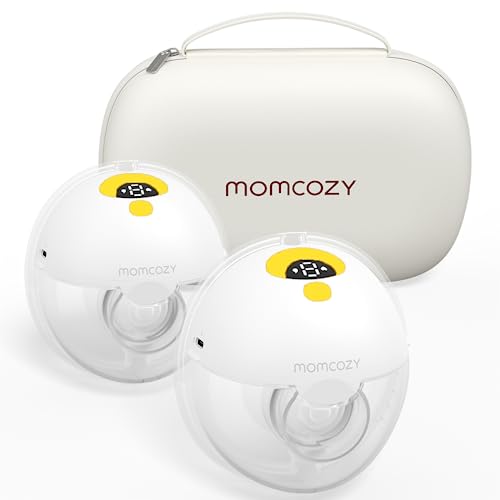 Momcozy M5 Hands-Free Wearable Breast Pump, Double-Sealed Flange for Baby-Like Comfort, 3 Modes & 9 Suction Levels, Portable Electric Pump – 24mm
