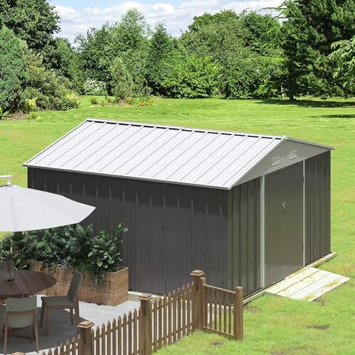 Greesum 5×3 FT Outdoor Storage Shed, Metal Storaged Sheds Without Floor, Tool Sheds with Lockable Doors and Sloping Roof for Garden, Patio, Backyard