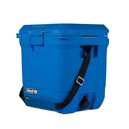 Coleman Pro 55qt Wheeled Ultra-Light Premium Hard Cooler, Extra-Thick Insulation Keeps Ice up to 5 Days, 92-Can Capacity, Heavy-Duty Wheels