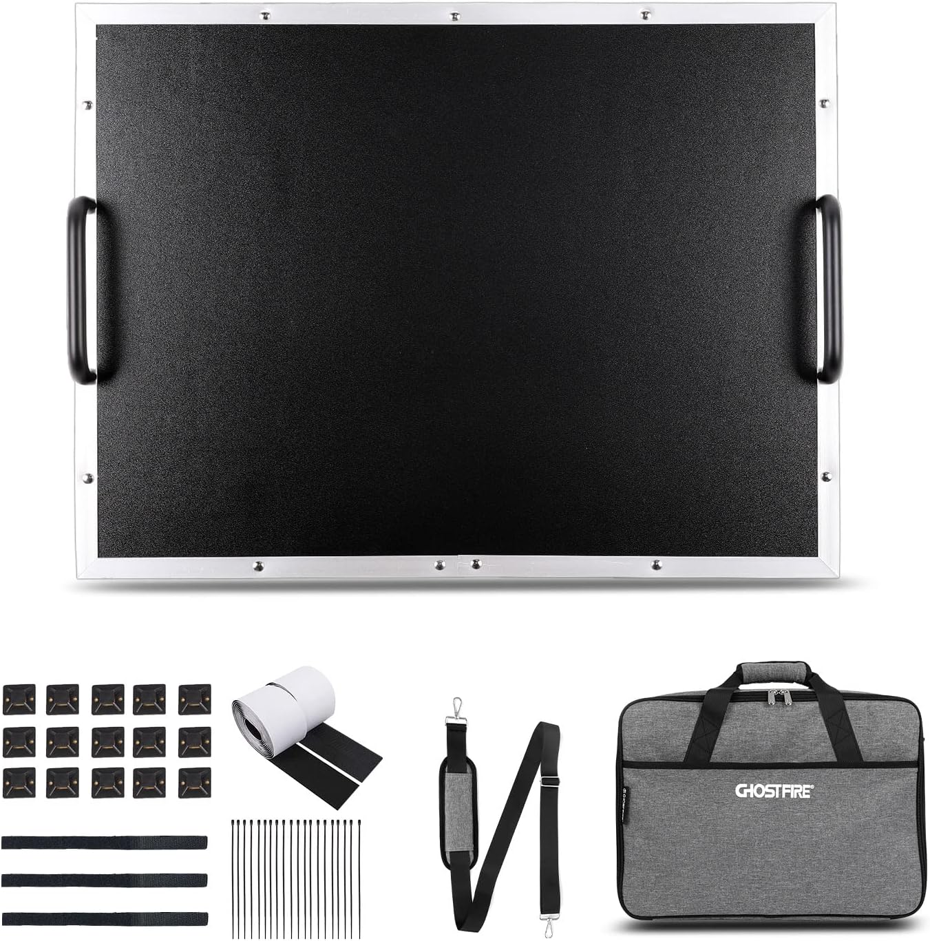 Ghost Fire Guitar Pedal Board Aluminum Alloy Effect Pedalboard with Carry Bag,V series (V-BABY MAX（Deluxe Edition）)
