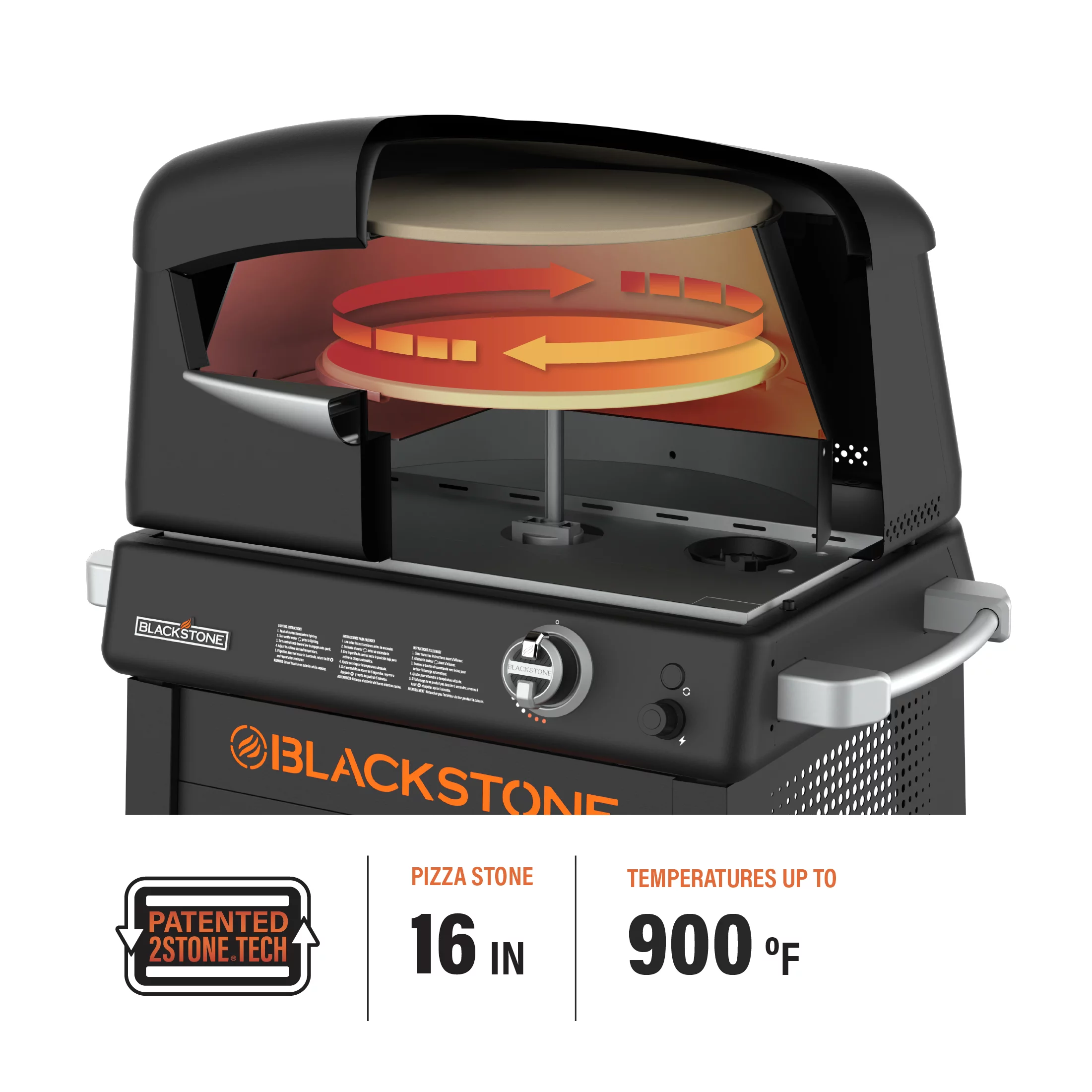 Blackstone Propane Outdoor Pizza Oven with Stand and Pizza Peel