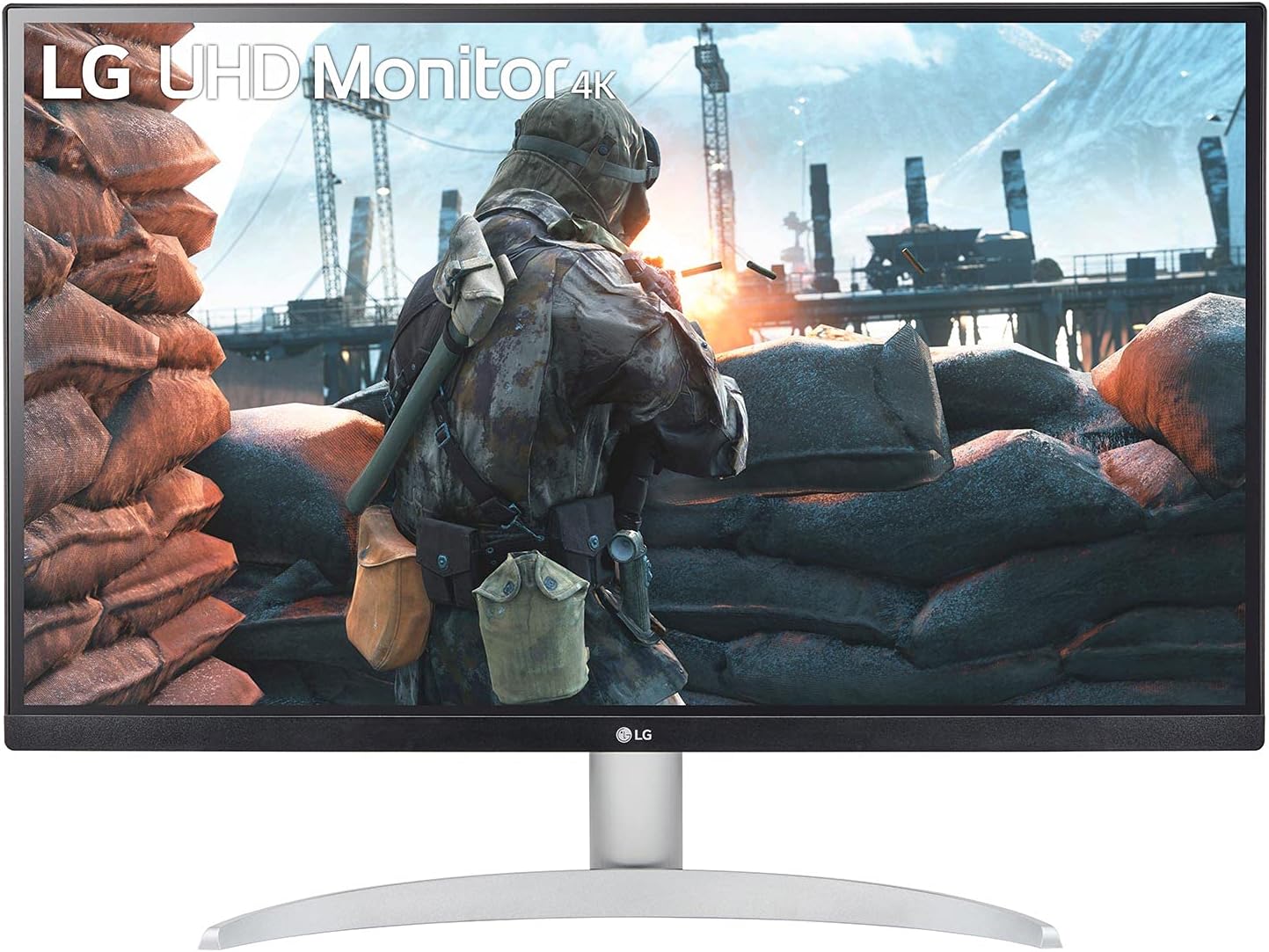 LG 27UP600-W 27" 4K UHD IPS Monitor, DCI-P3 95%, 5ms (GTG), HDMI, VESA DisplayHDR 400, AMD FreeSync, Black Stabilizer, OnScreen Control, Reader Mode