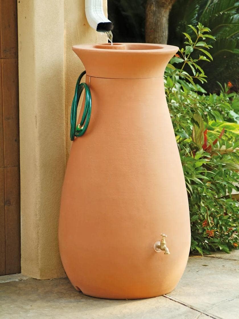 Gardener's Supply Company 65 Gallon Rainwater Collection Urn | Rain Barrel Storage for Rainwater | Eco Friendly Outdoor Rain Catcher & Container |