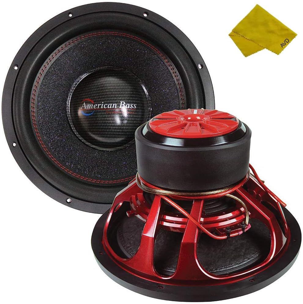 American Bass 15 Competition Car Subwoofer, 3000 Watt Maximum Power, Bass Surround Speaker, Car Audio Stereo Subwoofer - 15 inch