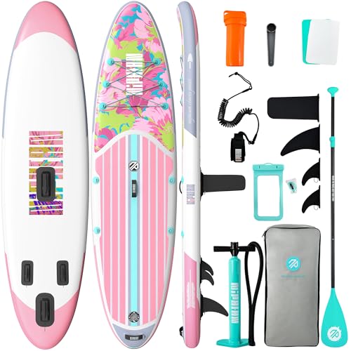 Niphean Inflatable Stand Up Paddle Board with SUP Accessories, Anti-Slip EVA Deck
