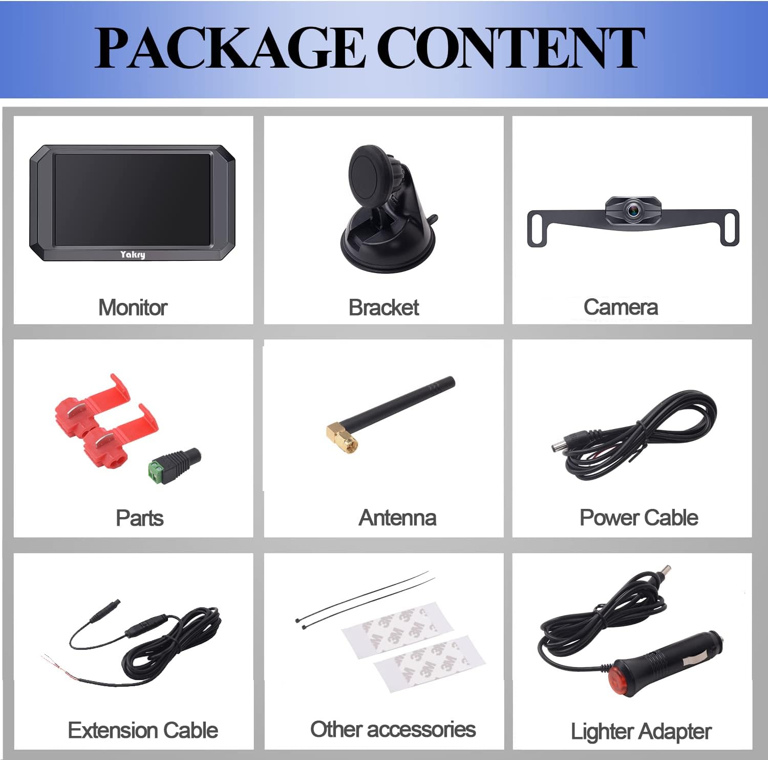 Wireless Backup Camera HD 1080P with 5“ Monitor Hitch Rear View Camera for Trucks,Camper,Car