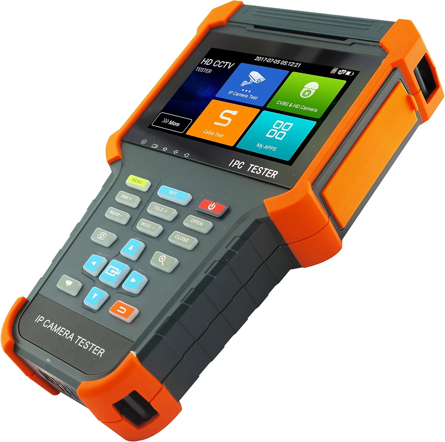 Eversecu Portable 5 in 1 CCTV Tester Support Upt to 4K IP Camera & 720P/1080P/3mp/4mp/5 Megapixel AHD, TVI, CVI & CVBS Analog Camera