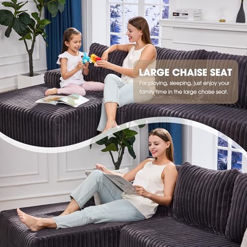 Modular Sectional Sofa Couches L-Shape Couch 3 Seat Modular Sofa Memory Foam Sectional Couches for Living Room