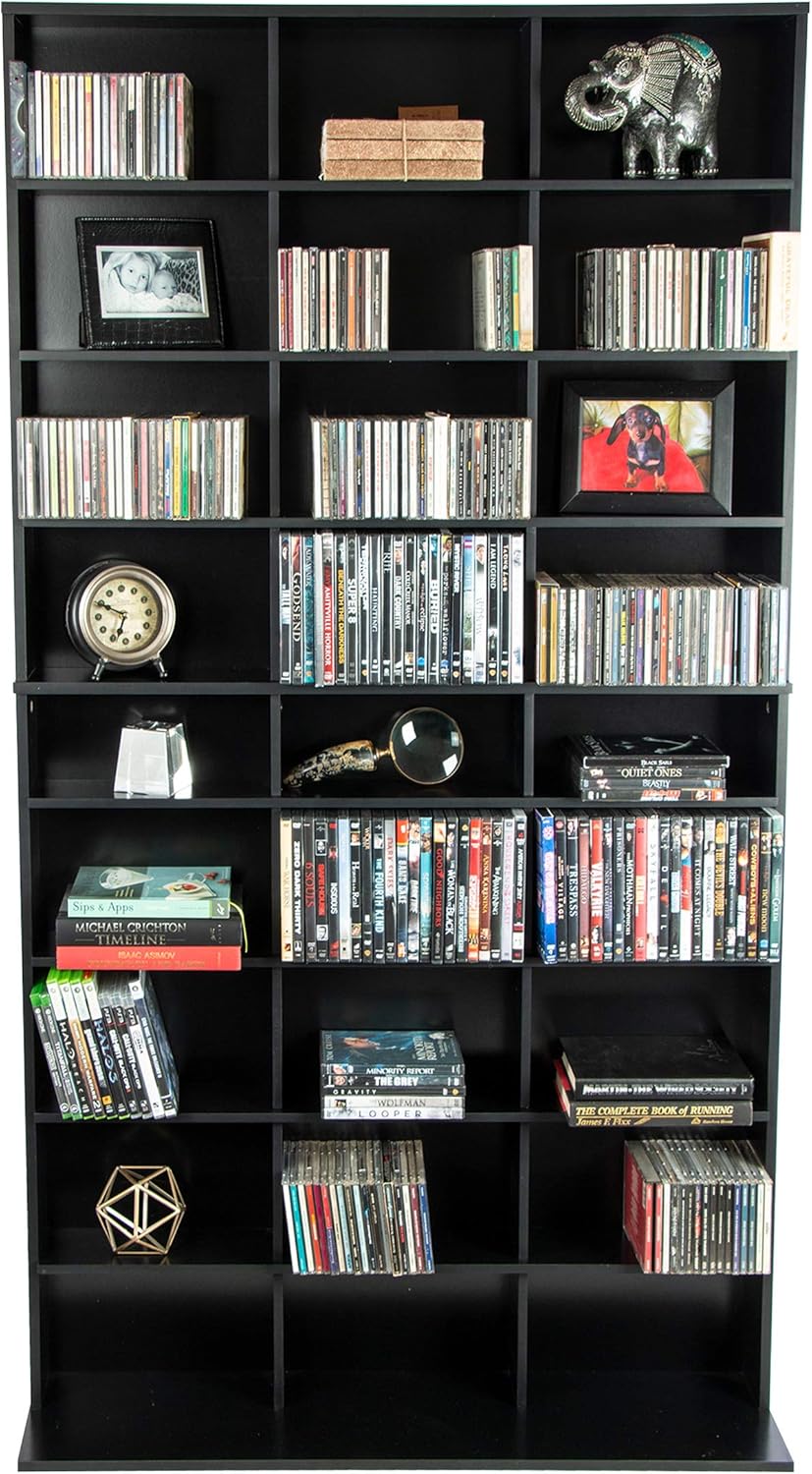 Atlantic Elite XL Media Storage Tower Cabinet – Organize/Display Prized Optical Media, Video Games, Collectables & Memorabilia Collections