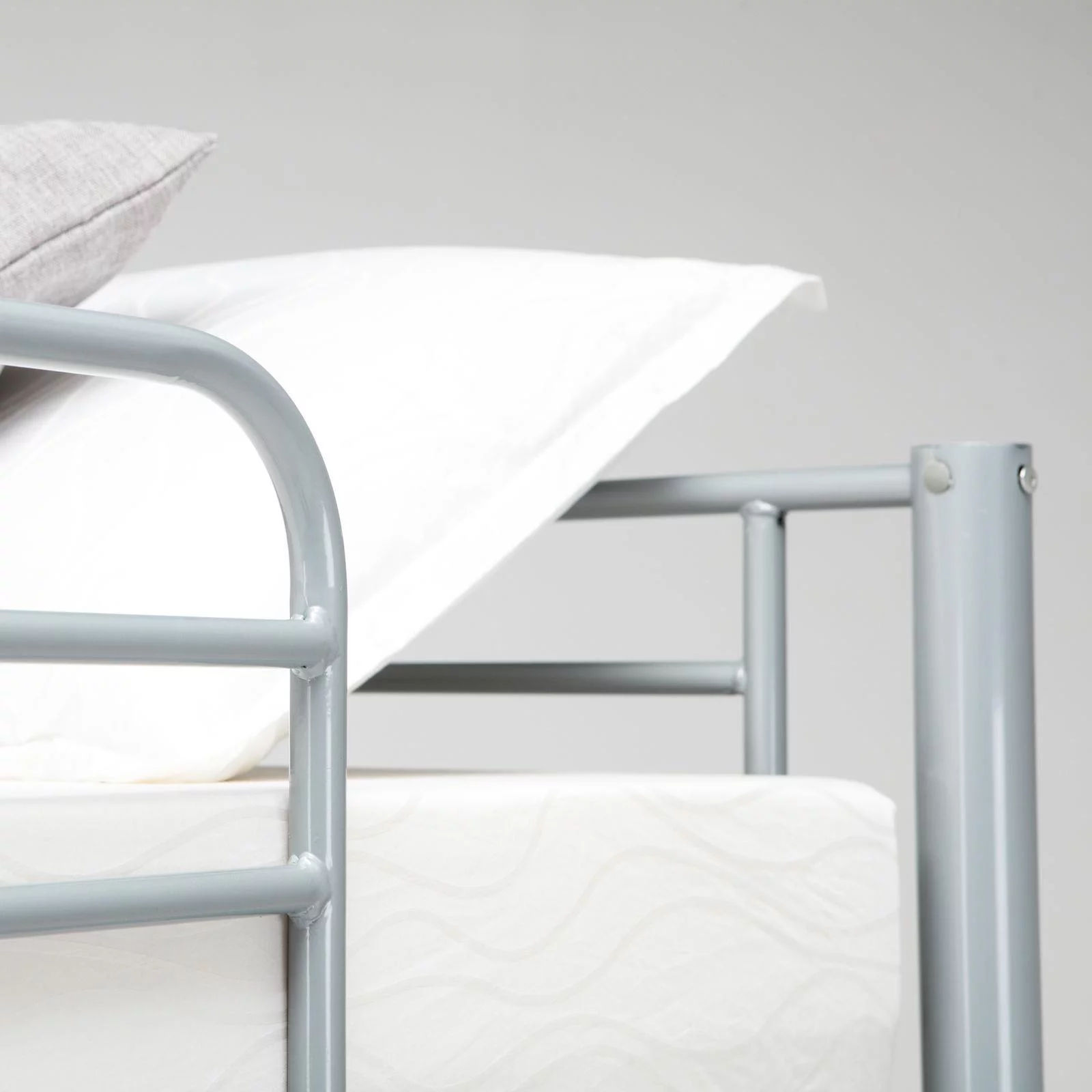 Zimtown Steel Bunk Bed Twin-Over-Twin, Gray