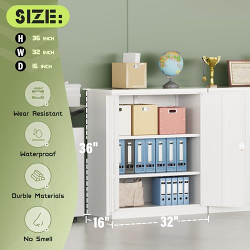 Incbruce 72” Metal Storage Cabinet, Garage Cabinets and Storage System with Doors and Shelves, Tall Lockable Tool Cabinet for Garage, Office