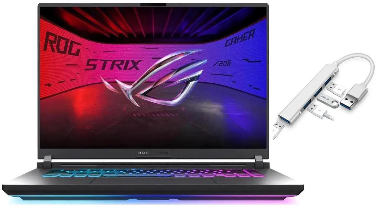 ASUS ROG Strix 16” FHD+ 16:10 165Hz Gaming Laptop |intel i7-14650HX| NVIDIA GeForce RTX 5060 |RGB Backlit|Black| 32GB RAM DDR5 | 1024GB SSD |Windows