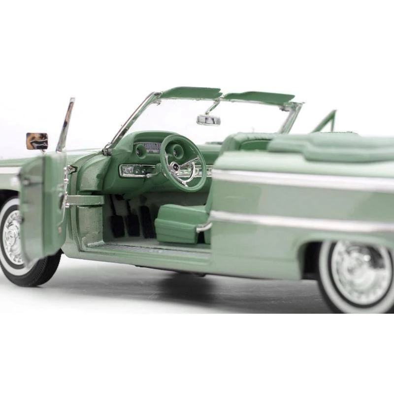 1963 Ford Galaxie 500 XL Open Convertible Silver Moss Green 1/18 Diecast Model Car by Sunstar