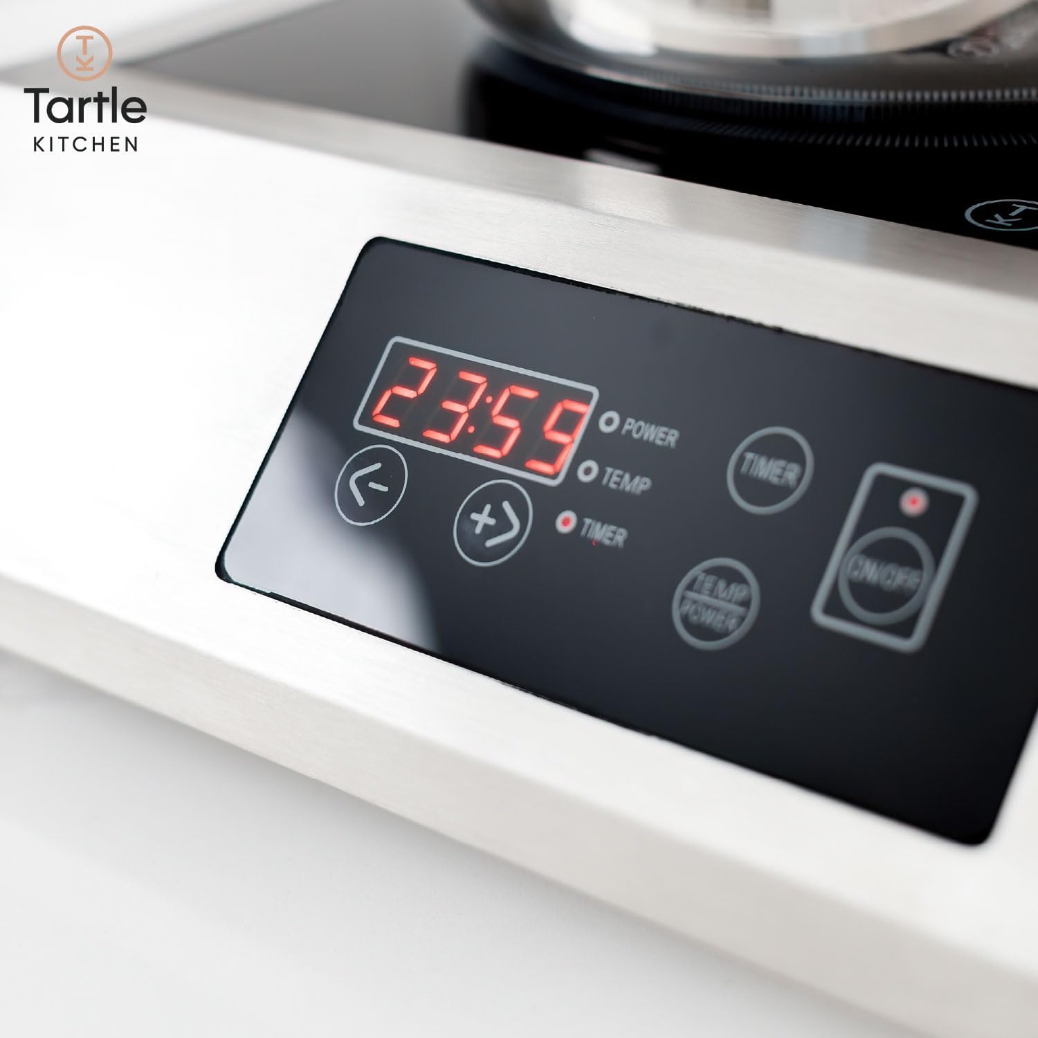 Commercial Induction Cooktop Burner - Professional 3400W 240V Induction Cooker Countertop Burners with Wider 9" Coil & 5 Cooling Fans