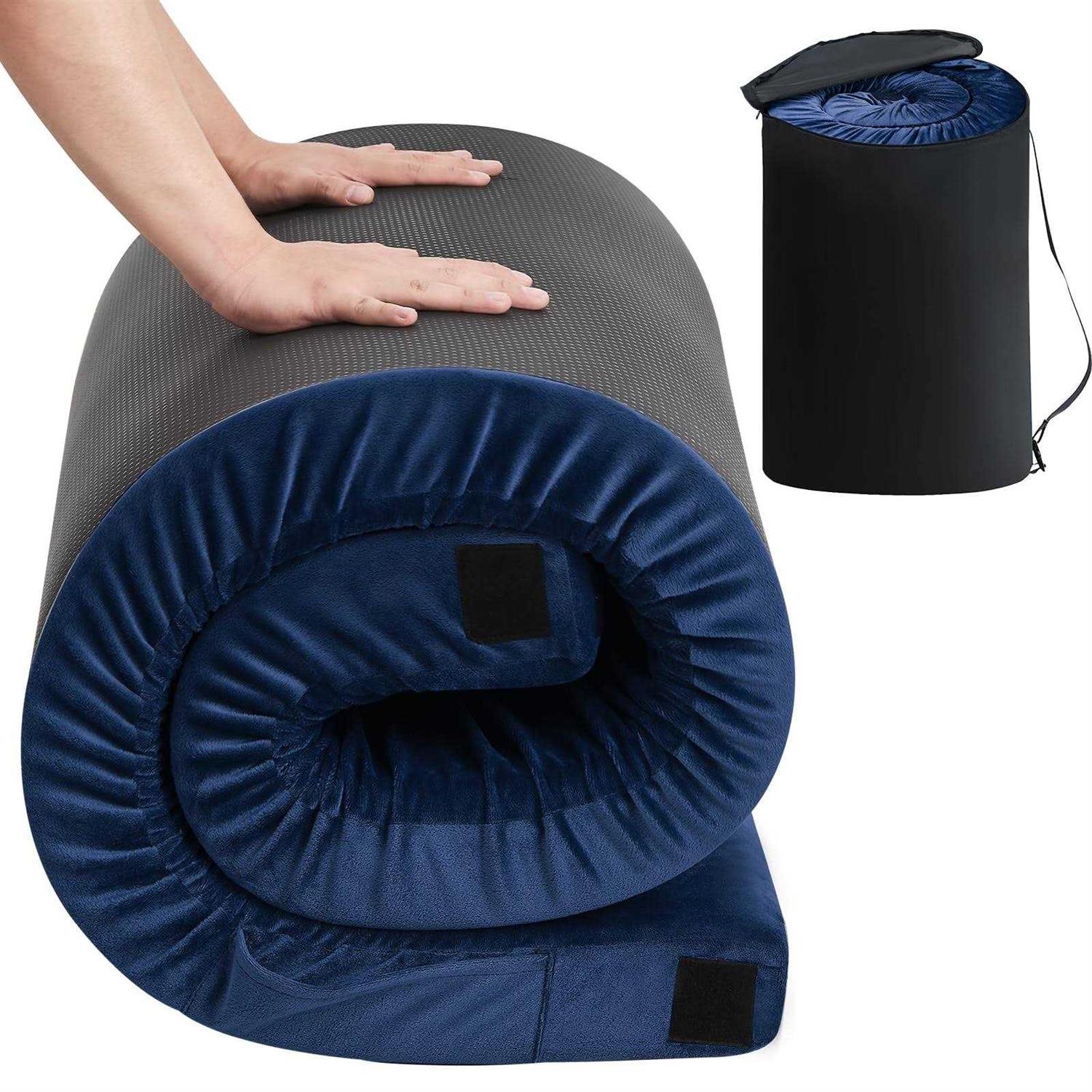CYMULA CertiPUR-US Memory Foam Camping Mattress Pad Portable Foam Sleeping Pad for Camping - Sports Supplies Online Store