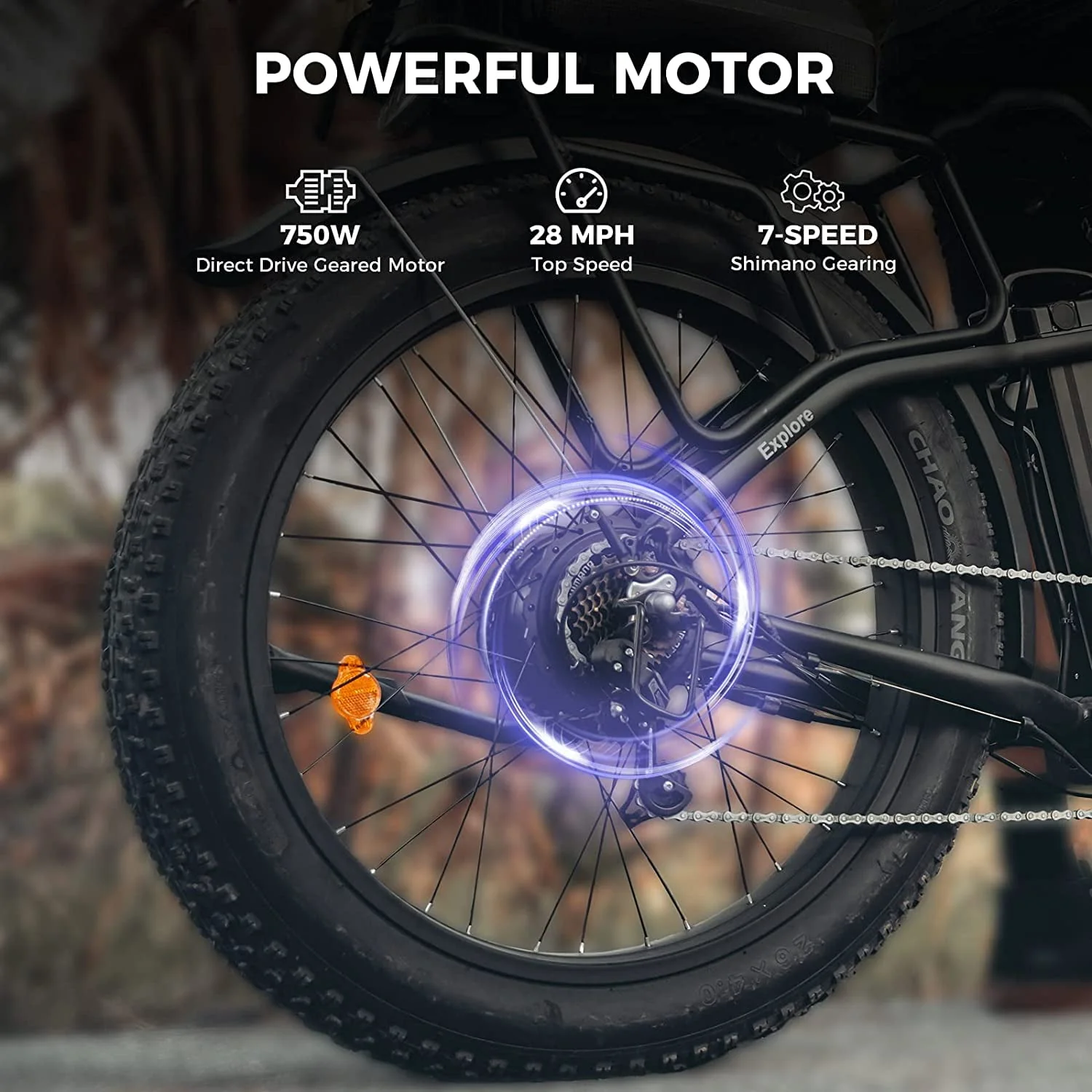 Heybike Explore Electric Bike for Adults, 750W Brushless Motor with 48V 20AH Removable Battery, 26 Fat Tire Step-Thru Ebike
