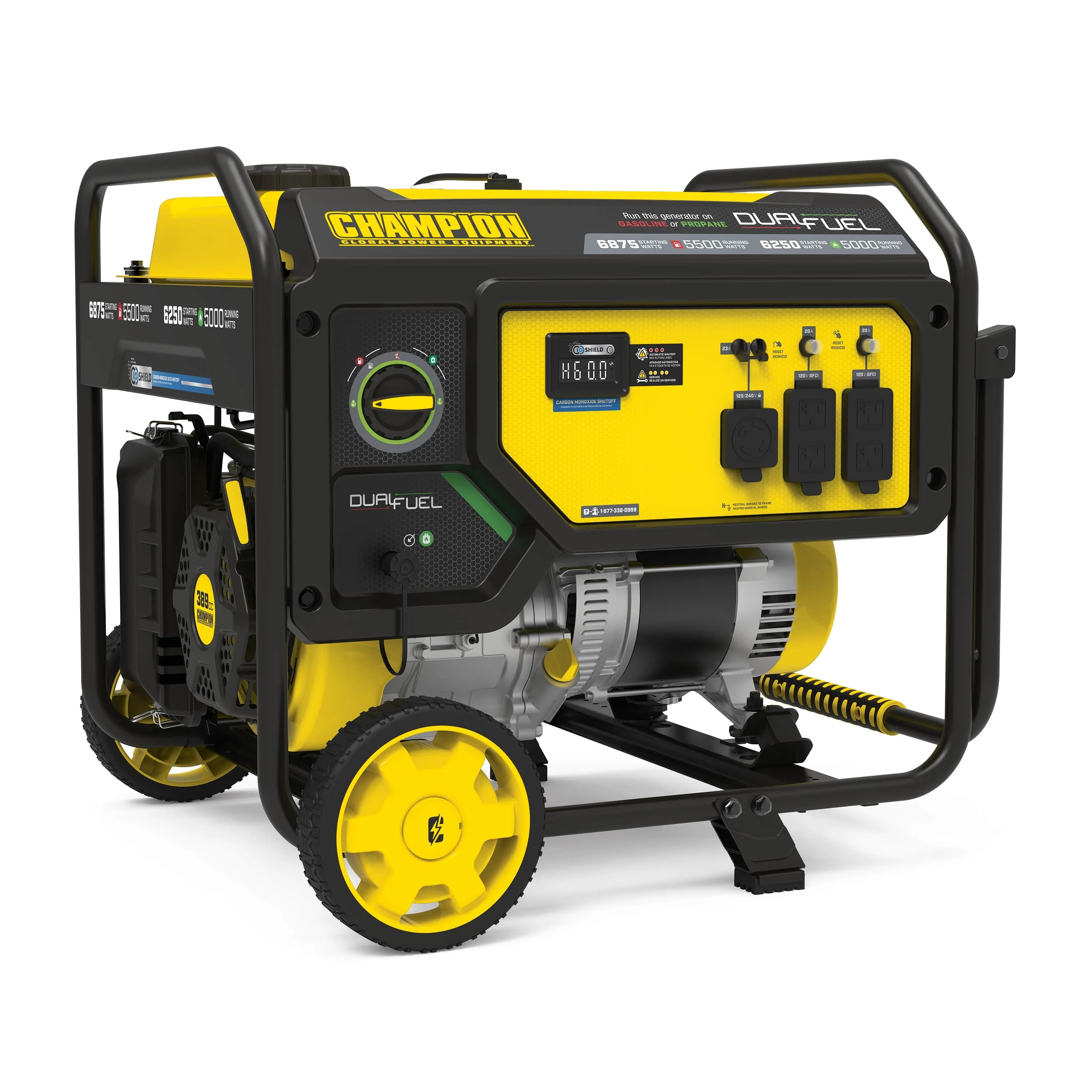 Champion Power Equipment 6875/5500-Watt Dual Fuel Portable Generator with CO Shield