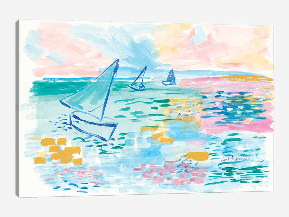 Kait Roberts Canvas Wall Decor Prints - Drift Away ( Seasons u003E Summer art)