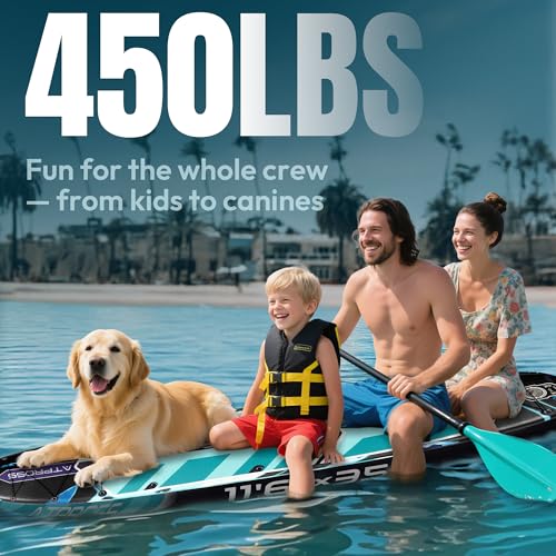 11'6"x35" Inflatable Stand Up Paddle Board 450LBS Weight Capacity Extra Wide Non-Slip Stable Deck Adult SUP