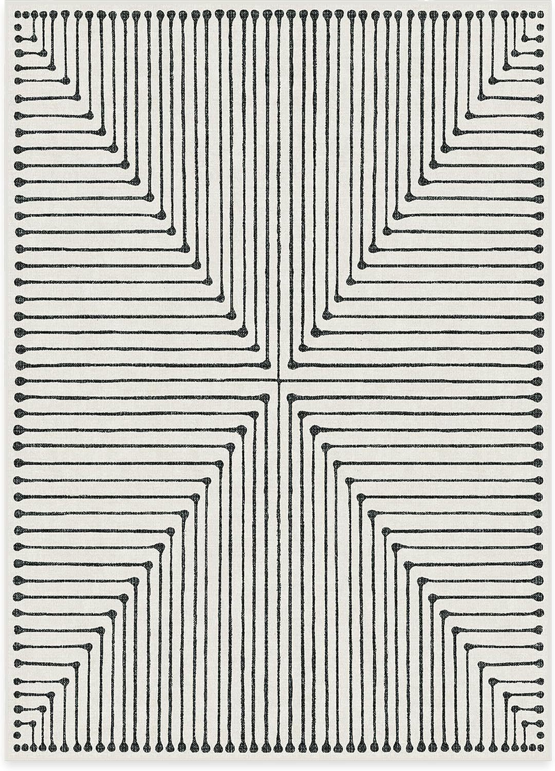 RUGGABLE x Jonathan Adler Washable Rugs 5x7 - Non Slip, Contemporary, Geometric Machine Washable Area Rug, Living Room, Bedroom, Dining Room