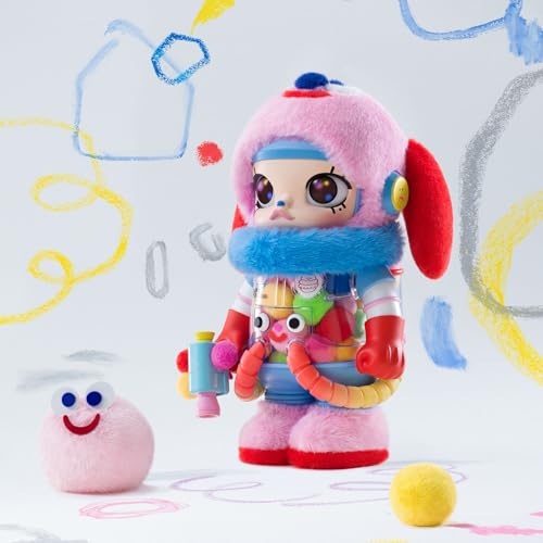 POP MART MEGA Space Molly 400% Jon Burgerman Collection Figurine, 13.58 Inch Height, Toys for Modern Home D&eacute;cor, Collectible Art Toy