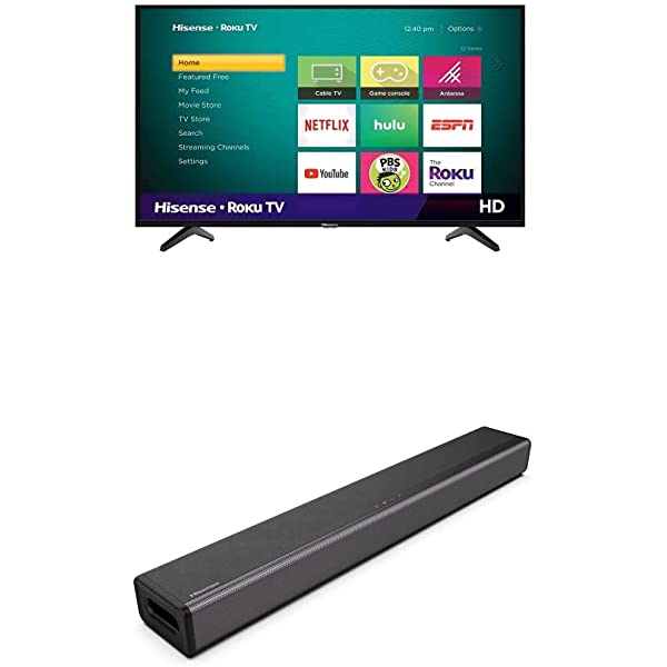 Hisense 40-Inch Class H4 Series LED Roku Smart TV with Alexa Compatibility (40H4F, 2020 Model) 40 in TV Only