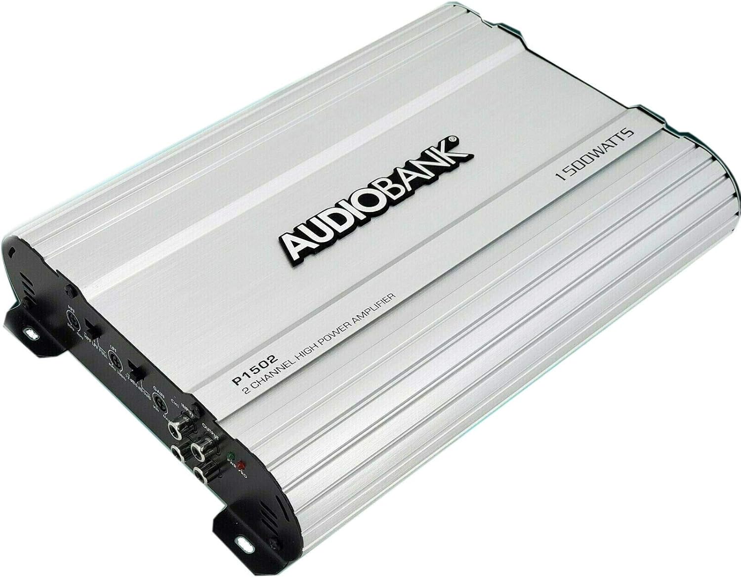 Audiobank 2 Channels 1500 WATTS Bridgedable Car Audio Stereo Amplifier P1502- Remote Turn-On/Turn-Off Circuit - Perfect for Motorcycle, RV, ATV, Car