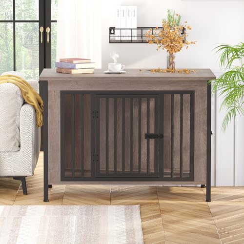 EasyCom 39.96" XL Wooden Large Dog Crate Furniture for Medium and Large Breed